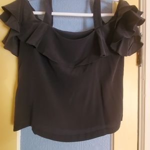 Black off shoulder blouse